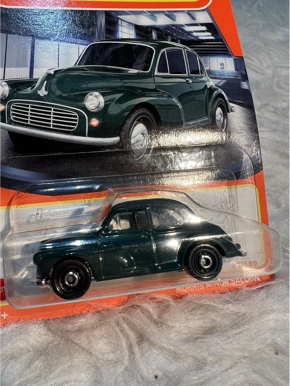 Matchbox 2024 diecast 1:64 scale Morris Minor Saloon in British Racing Green